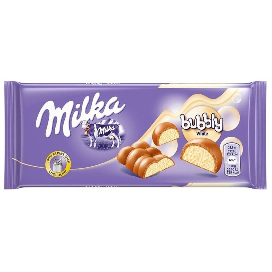 Buy MILKA 90g BUBBLY WHITE